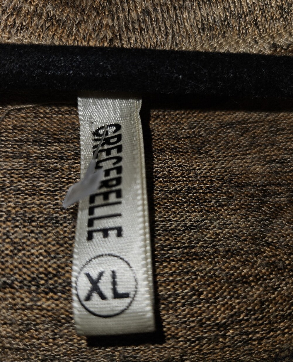 Open-Front Patterned Cardigan Sweater — Tan Multi - Picture 3 of 3